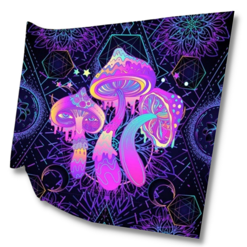 Glowing Mushrooms Wall-Hanging