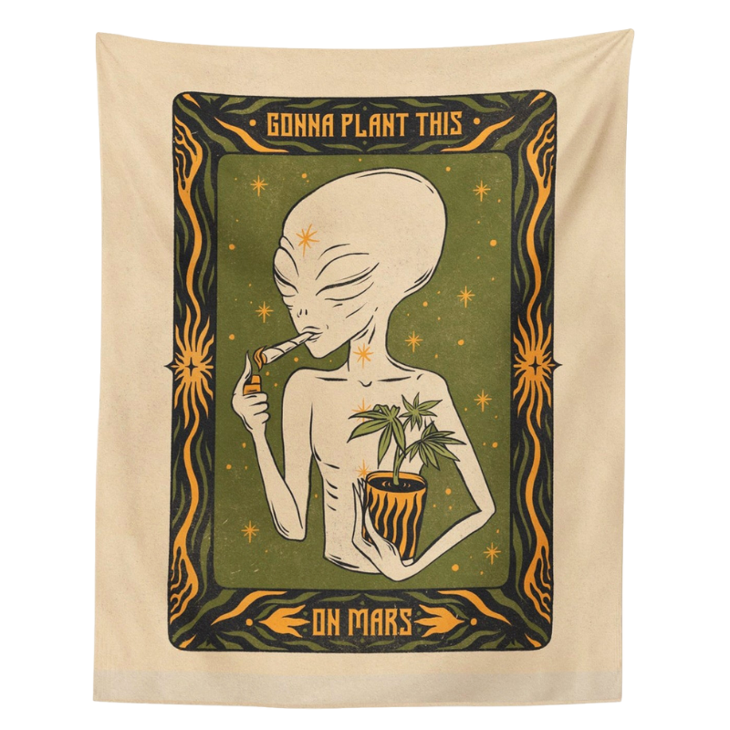 Weed In Space Wall-Hanging