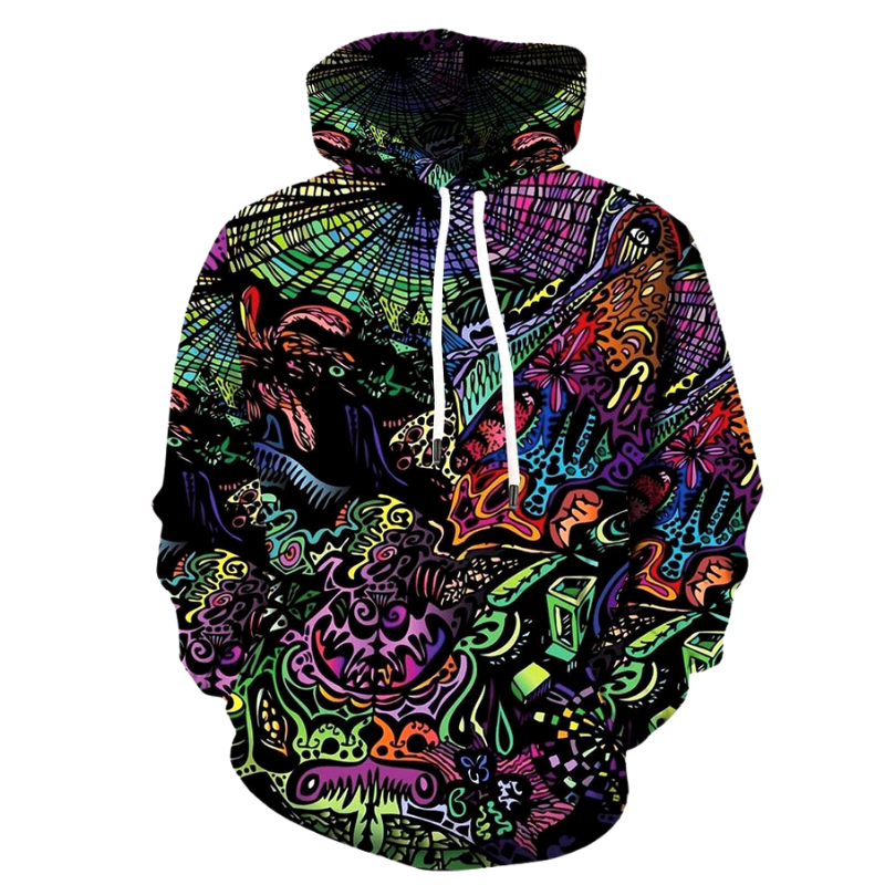 Casual Abstract Colorful Hoodie